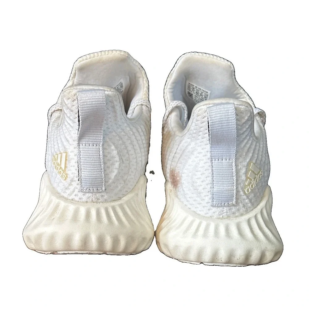 Adidas Alphabounce Instinct Men Size 11.5 Gold White Sneakers ART EE7613